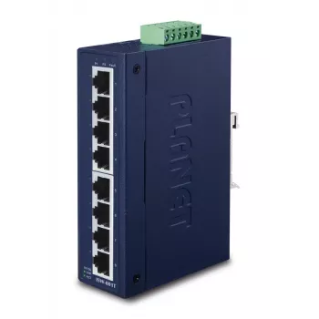 PLANET Industriālais slēdzis IP30 Slim Type 8-portu ISW-801T