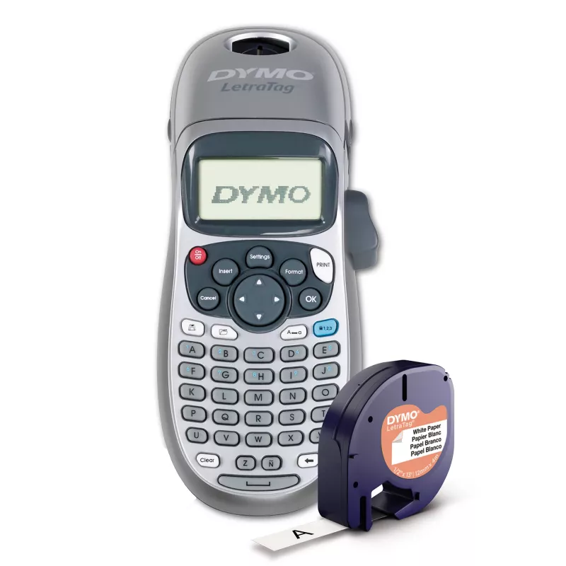 DYMO LetraTag LT-100H Rokas etiķešu printeris ar ABC tastatūru un LCD ekrānu