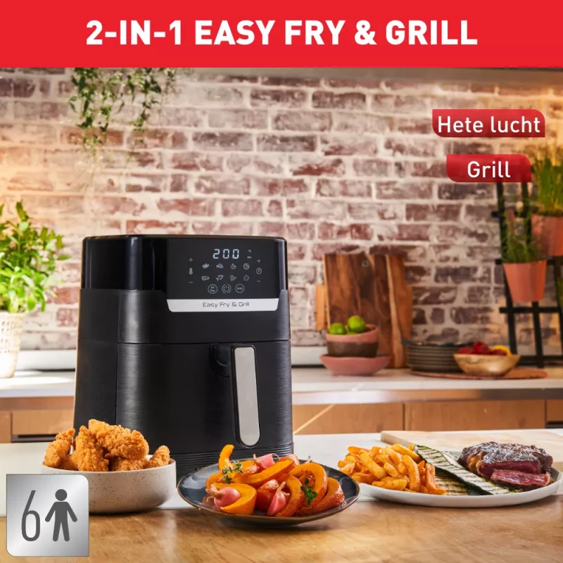 Tefal Easy Fry & Grill EY5058 Viena 4.2 L Brīvstāvoša 1550 W Karstā gaisa fritieris Melns