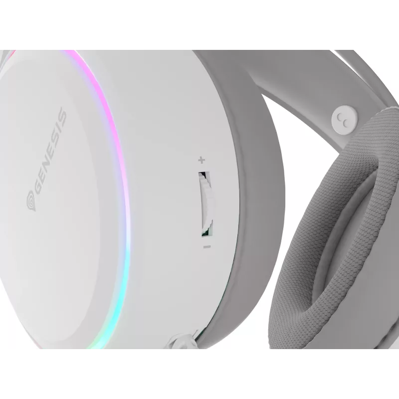 GENESIS NSG-2308 austiņas/headsets Vadu Galvas saite Spēlēšanai USB A tips Balts