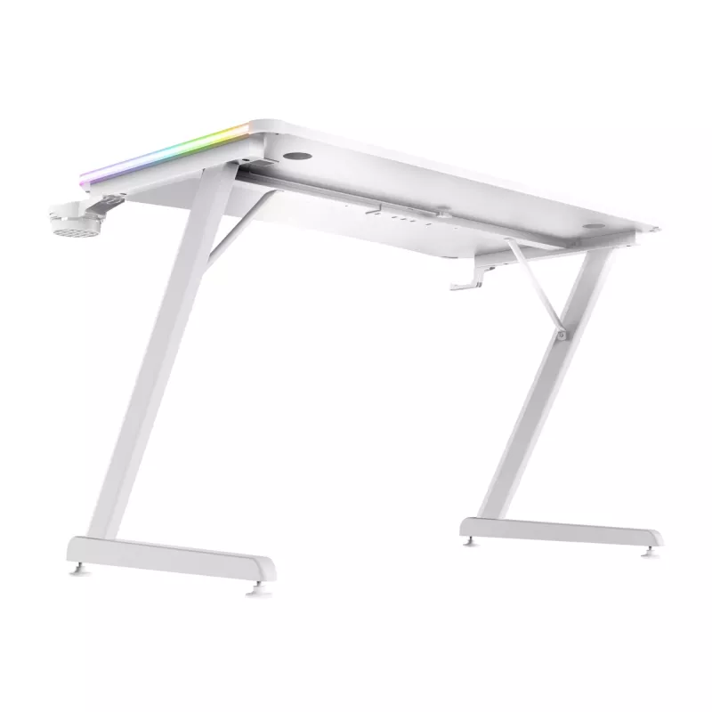 Trust GXT 709W LUMINUS Balts – RGB apgaismots galds
