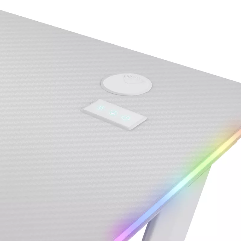 Trust GXT 709W LUMINUS Balts – RGB apgaismots galds