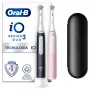 Oral-B iO3 Duo pieaugušo vibrējoša zobu birste, melna, rozā, balta