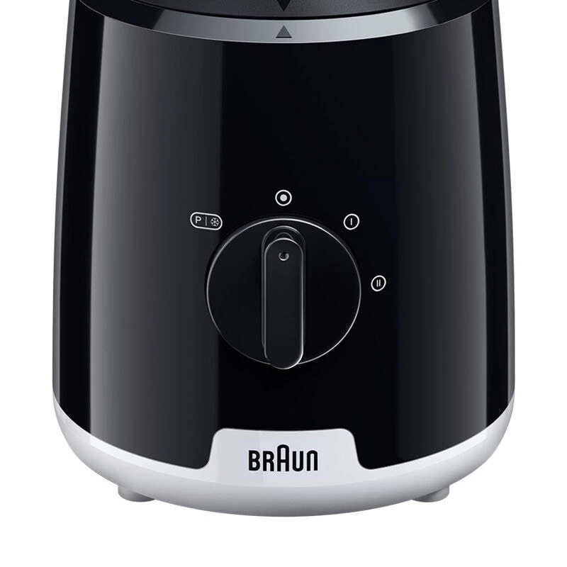 Braun JB1051BK PowerBlend 1 galda blenderis, 600 W, 1,25 l, stikla trauks, melns