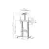 Equip 650605 Mobilais statīvs 60-100 collu LFD displejiem, alumīnijs, 100 kg