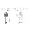 Equip motorizēts TV statīvs 37-65 collām ar tālvadību 650606