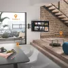 Equip 32 inch-75 inch Motorizēts TV pagriežamais kronšteins, 50 kg, 81.3 cm (32 inch), 190.5 cm (75 inch), 200 x 200 mm, 600 x 400 mm, Melns