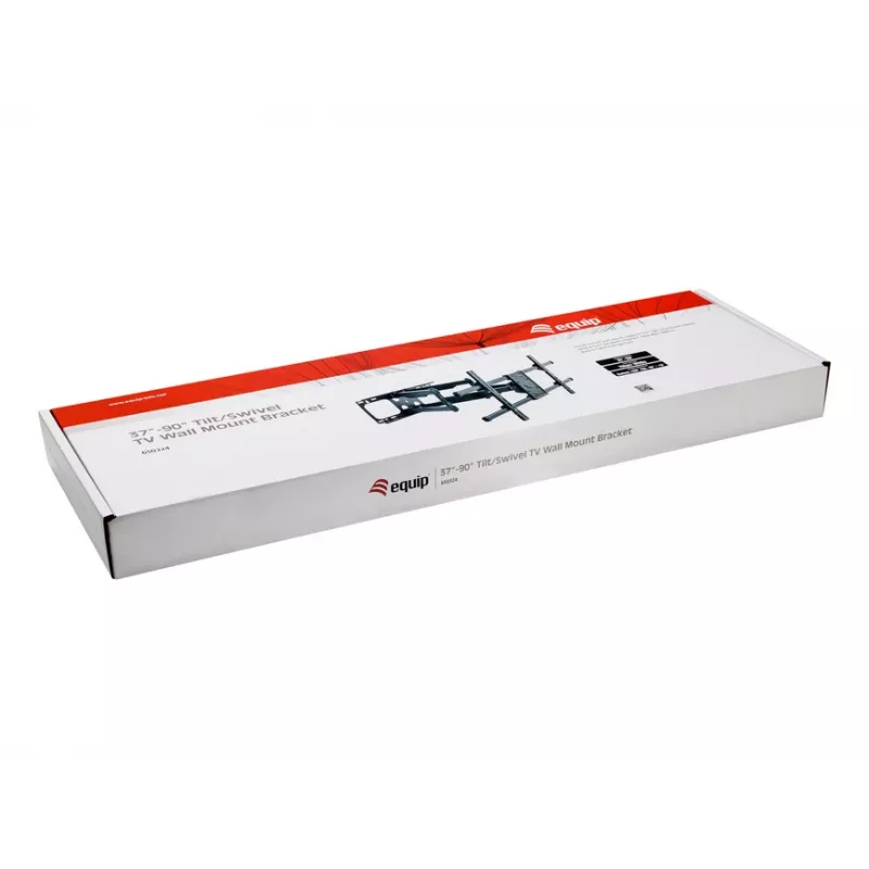 Equip TV sienas kronšteins 37-90 collām, Slīpums/Pagriešana, 200x200 mm, 816x410 mm, -15-5°, -60-60°, Tērauds, Melns
