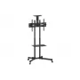 Equip Economy Daudzfunkcionāls TV ratiņš, 50 kg, 94 cm (37 collas), 177,8 cm (70 collas), 600 x 400 mm, Augstuma regulēšana, Melns