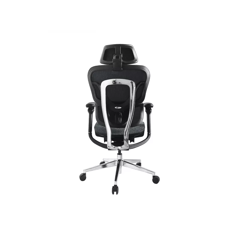 Equip Ergonomic Premium biroja krēsls ar galvas balstu un roku balstiem, zils melns
