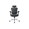 Equip Ergonomic Premium biroja krēsls ar galvas balstu un roku balstiem, zils melns