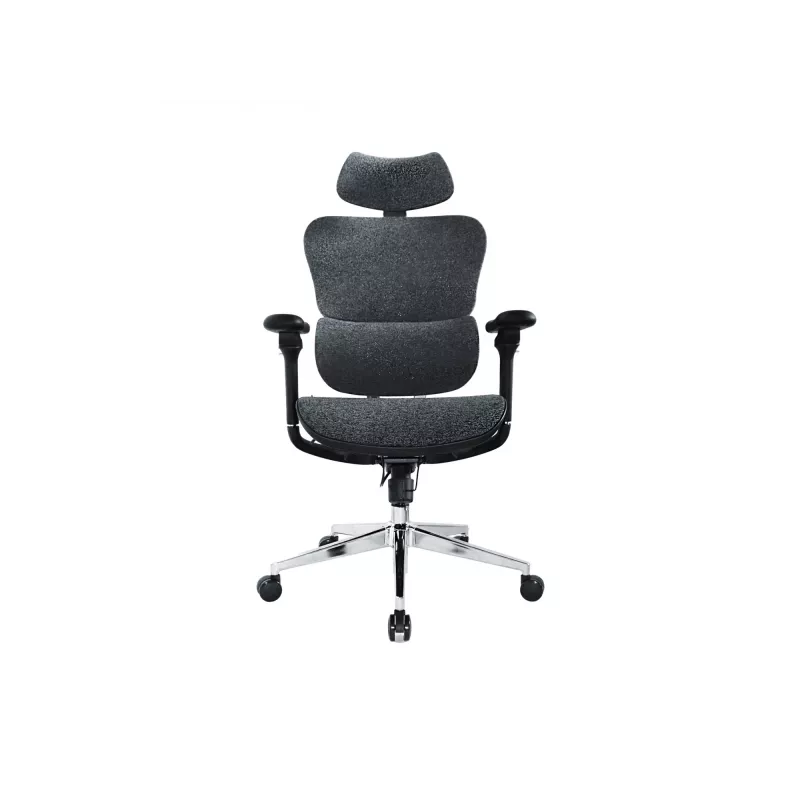 Equip Ergonomic Premium biroja krēsls ar galvas balstu un roku balstiem, zils melns
