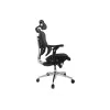 Equip Ergonomic Premium biroja krēsls ar galvas balstu un roku balstiem, zils melns