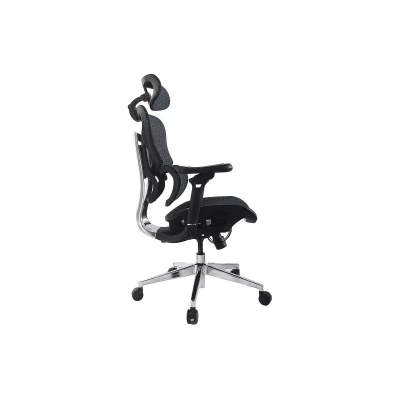 Equip Ergonomic Premium biroja krēsls ar galvas balstu un roku balstiem, zils melns