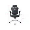 Equip Ergonomic Premium biroja krēsls ar galvas balstu un roku balstiem, zils melns