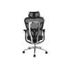 Equip Ergonomic Premium biroja krēsls ar galvas balstu un roku balstiem, melns