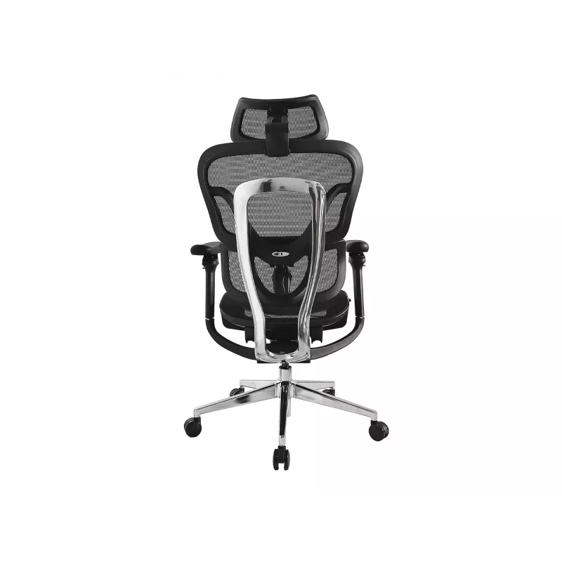 Equip Ergonomic Premium biroja krēsls ar galvas balstu un roku balstiem, melns
