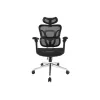 Equip Ergonomic Premium biroja krēsls ar galvas balstu un roku balstiem, melns