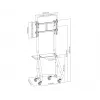 Equip smagās slodzes televizora statīvs 37-80 collām, 94 cm – 2.03 m, VESA 200x200 – 600x400 mm, melns
