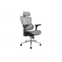 Equip Ergonomic Premium biroja krēsls ar galvas balstu un roku balstiem, pelēks