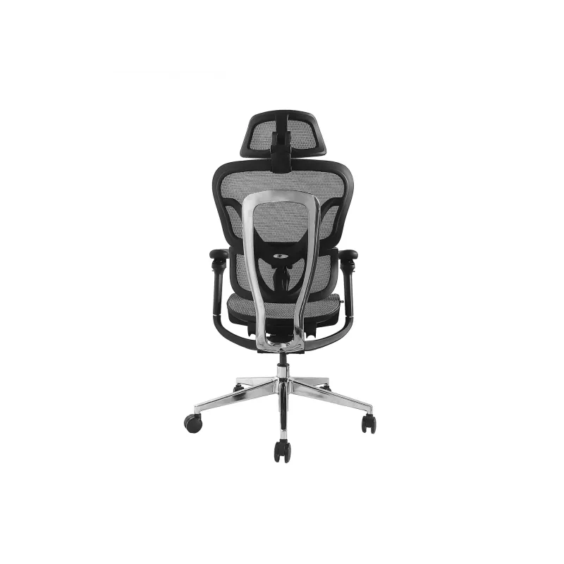 Equip Ergonomic Premium biroja krēsls ar galvas balstu un roku balstiem, pelēks