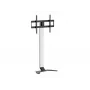 Grīdas TV statīvs/stends EQUIP 650614 37–86 collu ekrāniem, līdz 45 kg, VESA 100x100–600x400, augstums 900–1100 mm, slīpums -10° līdz 5°, sudraba