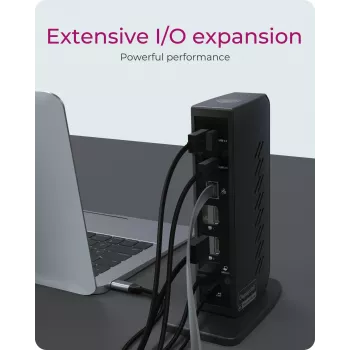 ICY BOX IB-DK2252AC USB 3.2 Gen 1 Type-C dokstacija ar statīvu, melna