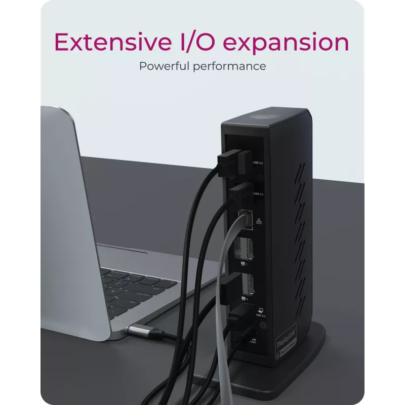 ICY BOX IB-DK2252AC USB 3.2 Gen 1 Type-C dokstacija ar statīvu, melna