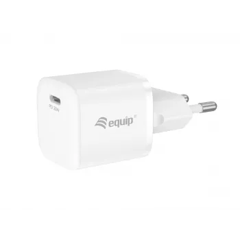 Equip 1-Port 20W USB-C PD Lādētājs, 25 gab./iep., Iekštelpām, AC, 12 V, Balts