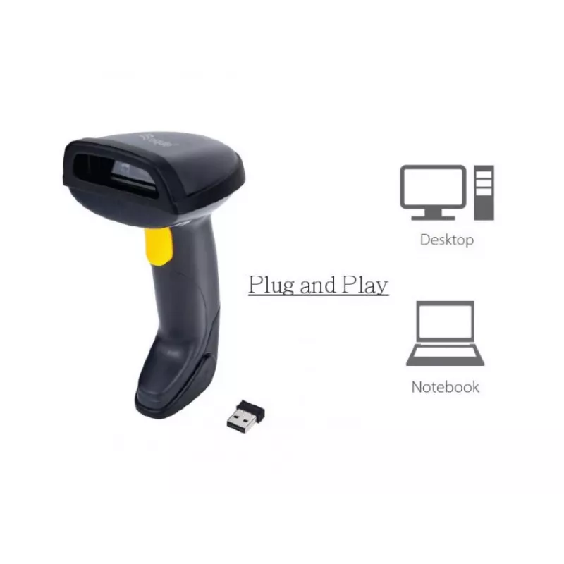 Equip Wireless 2D Dual Mode 2.4GHz + Bluetooth svītrkodu skeneris ar statīvu
