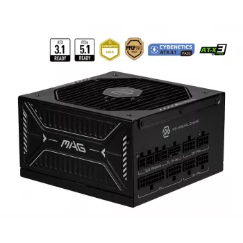 MSI MAG A850GLS PCIE5 barošanas bloks 850 W 24-pin ATX ATX Melns