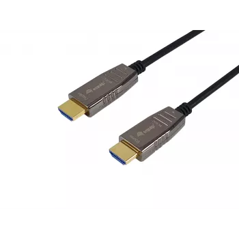 Equip HDMI 2.1 aktīvais optiskais kabelis, 10m, 8K/60Hz, HDMI A (standarta), HDMI A (standarta), 3D, Audio Return Channel (ARC), Melns