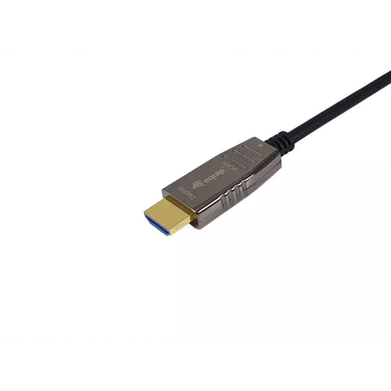 Equip HDMI 2.1 aktīvais optiskais kabelis, 10m, 8K/60Hz, HDMI A (standarta), HDMI A (standarta), 3D, Audio Return Channel (ARC), Melns
