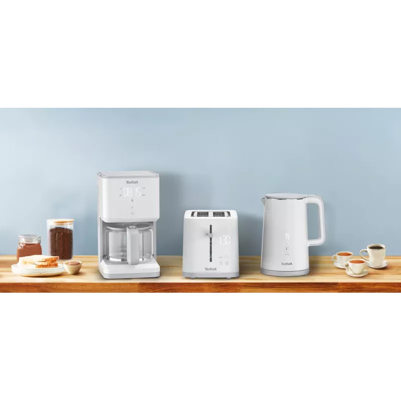 Toasteris Tefal Sense TT6931 — 2 šķēles, 850 W, balts, 7 grauzdēšanas līmeņi, LED displejs