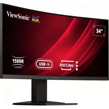 ViewSonic VG3419C 34 collu izliekts monitors, UWQHD, 3440x1440, 120Hz, USB-C, KVM