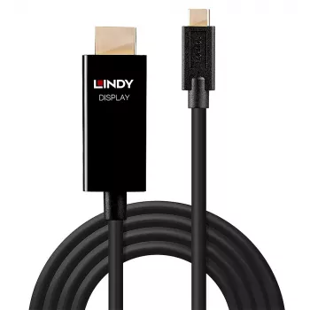 Lindy 1m USB-C uz HDMI 4K60 adaptera kabelis ar HDR