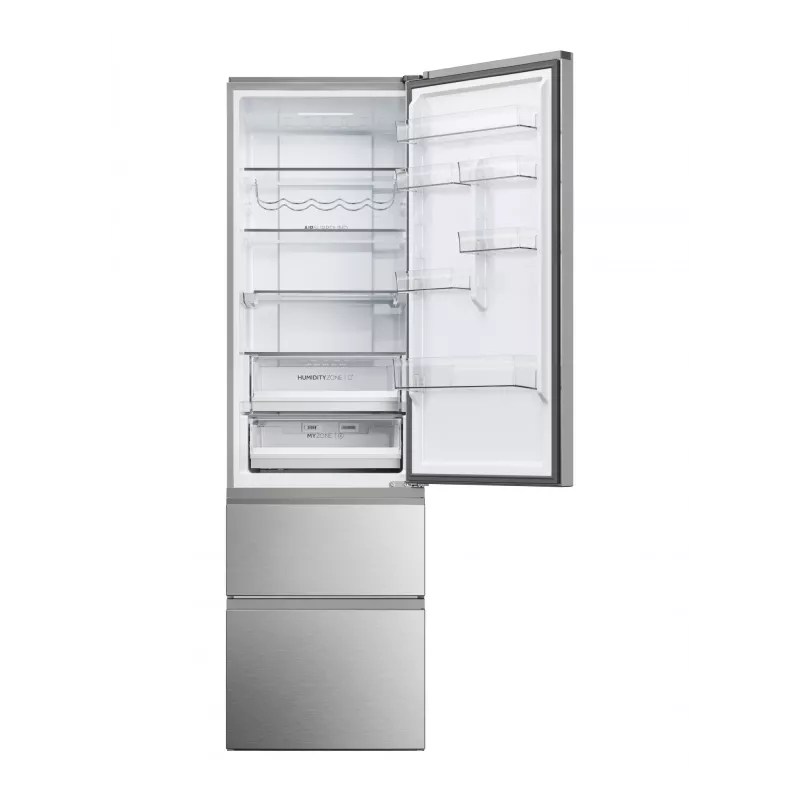Haier 3D 60 Serie 5 HTW5620DNMG Brīvstāvošs ledusskapis 414 L Sudrabs