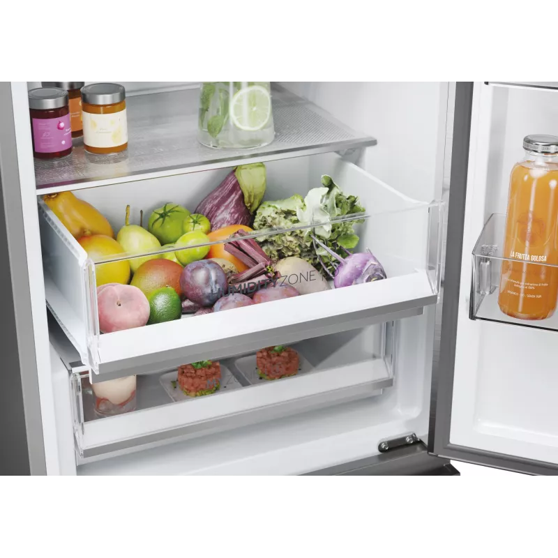 Haier 3D 60 Serie 5 HTW5620DNMG Brīvstāvošs ledusskapis 414 L Sudrabs
