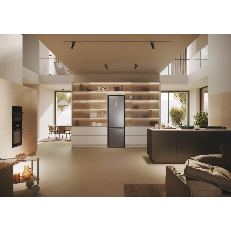 Haier 3D 60 Serie 5 HTW5620DNMG Brīvstāvošs ledusskapis 414 L Sudrabs
