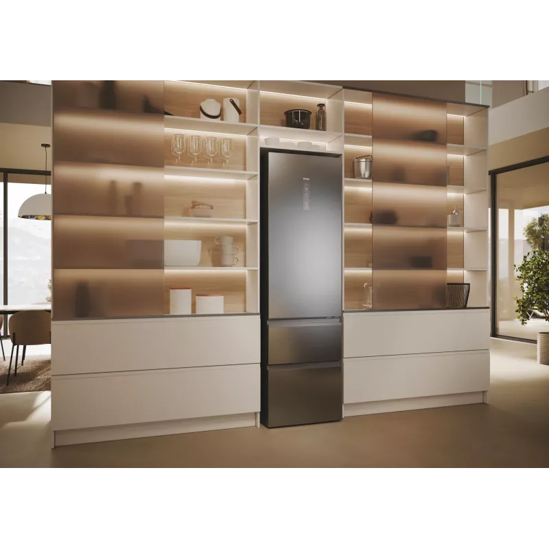 Haier 3D 60 Serie 5 HTW5620DNMG Brīvstāvošs ledusskapis 414 L Sudrabs