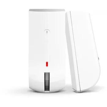Kustības detektors SATEL AGATE — bezvadu pasīvais infrasarkanais (PIR) sensors, griestu/sienas montāža, balts, līdzstrāvas barošana