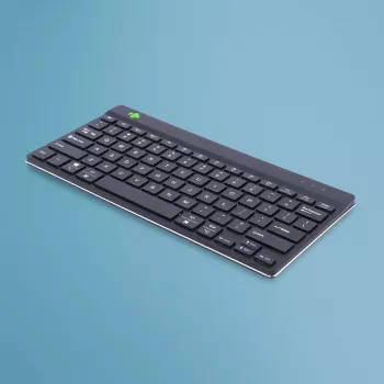 R-Go Tools ergonomiskā tastatūra R-Go Compact Break, kompakta tastatūra ar pārtraukuma programmatūru, QWERTY (US), Bluetooth, melna