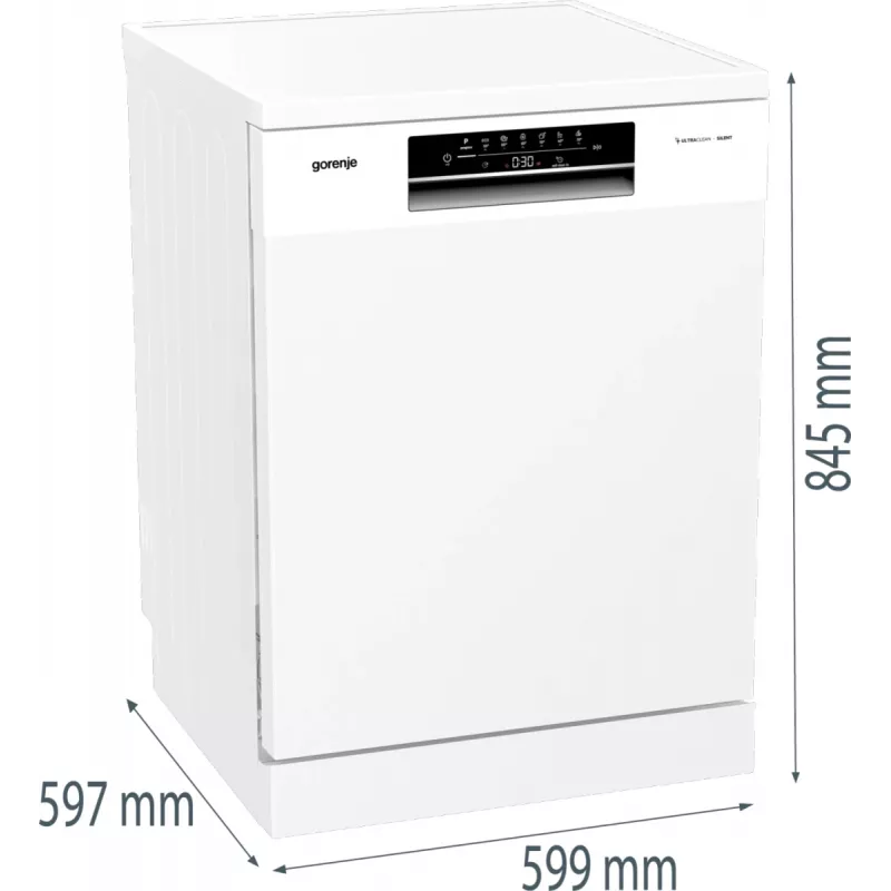 Gorenje GS642E90W Brīvstāvoša trauku mazgājamā mašīna, 13 komplekti