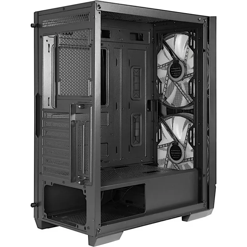 Korpuss Inter-Tech IT-3503 Airstream Tower Melns
