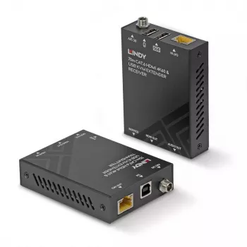 Lindy 70m Cat.6 HDMI 4K60, USB un Audio KVM Pagarinātājs