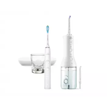 Philips Cordless Power Flosser HX3886/41 DiamondClean 9000, ūdens zobu diegs, balts