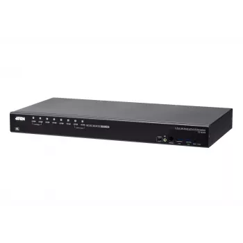 ATEN 8-Portu USB 3.0 4K DisplayPort KVM Slēdzis, 4096 x 2160 pikseļi, 4K Ultra HD, 18.44 W, Melns