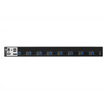 ATEN 8-Portu USB 3.0 4K DisplayPort KVM Slēdzis, 4096 x 2160 pikseļi, 4K Ultra HD, 18.44 W, Melns