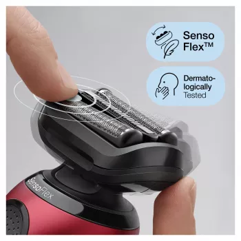 Folijnieks Braun Series 6 61-R1200s SensoFlex SensoFoil Melns Sarkans