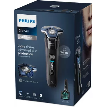 Elektriskais rotācijas skuveklis Philips Series 7000 S7886/58 — 3 galviņas, slapjai/sausai skūšanai, Li-Ion akumulators, 60 min darbības laiks